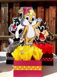 Baby Looney Tunes Theme Centerpiece Decoration Individual Looney Tunes Party Baby Looney Tunes Baby Shower Party Themes