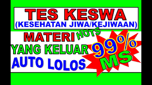More images for jawaban keswa » Tes Keswa Kesehatan Jiwa Polri Tni Youtube