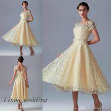 Tea Length Bridesmaid Dresses Vintage Champagne Yellow Shor Tea Length Bridesmaid Dresses Tea Length Bridesmaid Dresses Vintage Yellow Bridesmaid Dresses Short