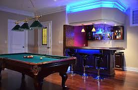 Finished Basement Game Room Pool Billiards Fusboll Darts Pool Table Room Game Room Basement Pool