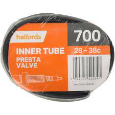 The tube is inflated with a valve stem, and fits inside of the casing of the tire.the inflated inner tube provides structural support and suspension, while the outer tire provides grip and protects the more fragile tube. Halfords Bike Inner Tube 700c X 28 38c Presta Halfords Uk