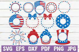 Download 4th Of July Monograms Bundle Svg Cut Files By Mintymarshmallows Thehungryjpeg Com