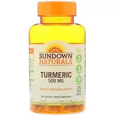 sundown naturals turmeric 500 mg 90 capsules turmeric beauty vitamins natural vitamins