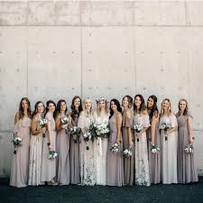 Bride S Tribe In A Mix Of Neutrals Our Bouquet Toss Print Numuweddings Neutral Bridesm Spring Bridesmaid Dresses Taupe Bridesmaid Dresses Taupe Bridesmaid