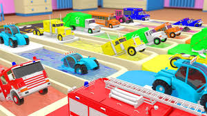 Speel kids car coloring, het gratis online spel op y8.com! Learn Colors For Children With Street Vehicles Color Change Water Slides Parking Trucks 3d Kids Cars Youtube