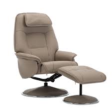 Self Assembly White Avant Garde Swivel Recliner Chair And Footstool Swivel Recliner Chairs Swivel Recliner Recliner Chair