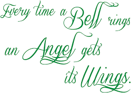Everytime a bell rings an angel. Amazon Com Omega Every Time A Bell Rings An Angel Gets Its Vinyl Decal Sticker Quote Small Green Home Kitchen