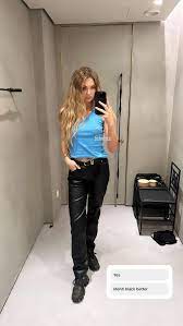 Romee Strijd Nipple Pokies in a Blue Top! - The Nip Slip