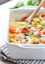 Dump And Bake Chicken Caprese Pasta Recipe Healthy Dinner Recipes Chicken Caprese Chicken Baked Chicken