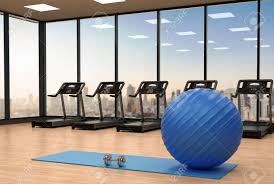 Maybe you define it by how physically fit you are, how mentally strong you are, or maybe it is a measure of your positive emotions. 3d Rendering Fitness Ball On Yoga Mat In Gym Stock Photo Picture And Royalty Free Image Image 83103222