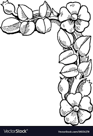 Search here for free bible quizzes, word search puzzles, coloring pages, crosswords, worksheets, videos, and more. Flower In The Frame Corner Design Vintage Line Drawing Or Engraving Illustration Download A Free Previe Clip Art Borders Flower Coloring Pages Coloring Pages
