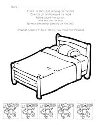 Coloring pages of monkeys monkey coloring pages tree coloring. Five Little Monkeys Jumping On The Bed By Miss Angotti Tpt
