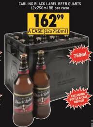 The beer store will use the information you provide on this form to be in touch with you and to provide updates and marketing. Carling Black Label Beer Quarts 12x750ml Offer At Shoprite Liquor