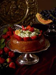 Baba Montebello Ambiance Pierre Herme Brioche Dough Baba Soaked In Syrup With Kirsch And Pistachio Strawberry And Wh Baking And Pastry Paris Food Desserts