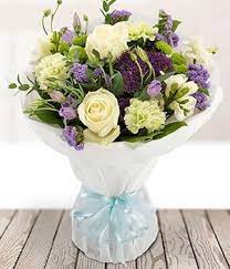 Send fresh flowers by post from only £17, with free delivery and personal card. Vintage Cream Purple And Green Flowers Online Flower Delivery Uk Flower Delivery Birthday Flower Delivery