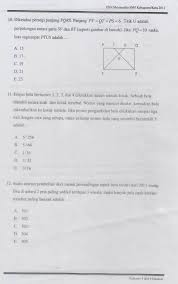 Situs jawaban matematika otomatis dan gratis, bikin kamu auto 100! Soal Dan Kunci Jawaban Osn Matematika Smp Tk Kab Kota 2012 Antiquity Math