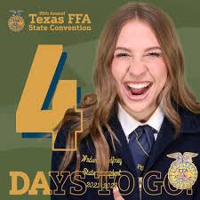 Only 4 days until the 95th Annual Texas FFA Convention! #TexasFFA  #CultivateFFA #MyTexasFFA
