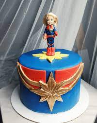 Pair these festive candles with other superhero themed decorations. Captain Marvel Cake Design Images Captain Marvel Birthday Cake Ideas