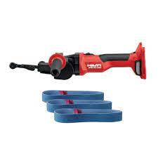 Qr code link to this post. Hilti 22 Volt Lithium Ion Cordless Band File Grinder Sander And Abrasive Kit 3650344 The Home Depot