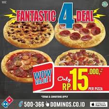 Fantastic 4 Deal Cuma 15rb Per Pizza Domino S Pizza Indonesia Dominos Pizza Pizza Food