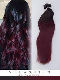 Premium hair extensions that won't break the bank! Black To Dark Red Clip In Human Hair Extensions Blog10 Colored Hair Extensions Burgundy Hair Human Hair Extensions