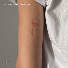 Traditional tattoo outline | apps directories. Little Tattoos Small Red Poppy Outline Temporary Tattoo Designed