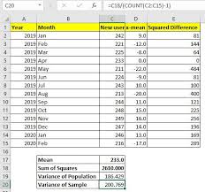 How To Calculate Variance In Excel
