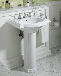 Component model #'s included in pedestal sink bundle: Kohler K 2286 4 0 Devonshire 24 Pedestal Lavatory With 4 Centers White Faucetdepot Com