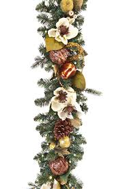 Cream Gold 9 Pre Lit Decorated Garland 1 Christmas Garland Seasonal Decor Christmas Wreaths
