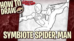 How To Draw Black Suit / Symbiote Spider-Man (Comic Version) | Narrated  Easy Step-By-Step Tutorial - Youtube