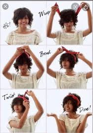 You're going to take your scarf and you're going to put it on the back of your hair, and then you want to cut your hair with it. Pin On For My Lovely Locks