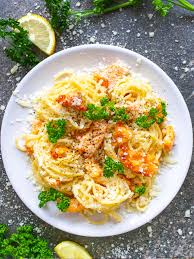 Salmon Carbonara No Cream Recipe Carbonara Crispy Salmon