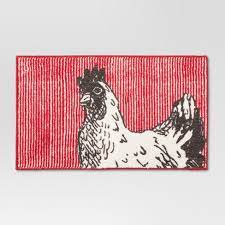 Rooster kitchen rug 20x63+20x31, animal c. 34 X20 Chicken Kitchen Rug Red Threshold Target
