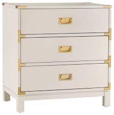 White 3 drawer dresser with cut out handles. Loretta Gold Finish Wood 3 Drawer Nightstand Transitional Nightstands And Bedside Tables By Inspire Q Houzz