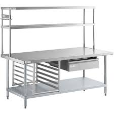 When it comes to kitchen utensil these storage and organization ideas can be converted to work for your apartment bedroom, kitchen. Regency 30 X 72 18 Gauge 304 Stainless Steel Commercial Work Table With Undershelf And Overshelf Drawer Pot Rack And Bun Pan Rack