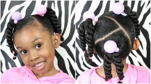 When she showers, make sure she wears a shower cap. Part 1 Simple Hairstyle With Twists Mixed Girl Hairstyles Hair Styles Girls Hairstyles Easy