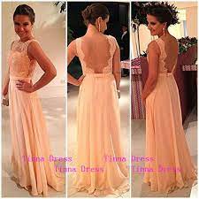 Light Orange Lace Prom Dress Long Prom Dresses Long Bridesmaid Dress Wedding Blush Pink Prom Dresses Peach Color Bridesmaid Dresses Lace Bridesmaid Dresses