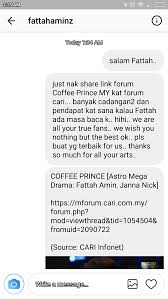 Nadhira nizam 42.624 views3 years ago. My Coffee Prince Astro Mega Drama Fattah Amin Janna Nick Drama Realiti Tv Hiburan Forum Cari Infonet