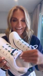 “When I saw these it reminded me of Princess Diana’s workout outfits,  always so chic and fabulous.” [Shoe: Romy] Click to shop  https://bit.ly/3zm80FK // shop.with.caroline