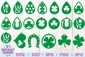 With it being right around the corner, i've compiled a list of some of our most popular downloads relating to st patrick's day. St Patrick S Day Earrings Svg Bundle 20 Earrings 477086 Cut Files Design Bundles