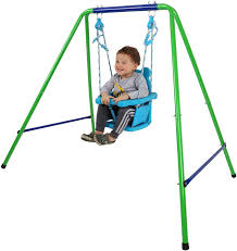 Buy Funjump Toddler Swing Playset Indoor Outdoor Folding Metal Swing Set With Safety Belt For Baby Chirldren Backyard 1 3years Online In Paraguay B09fry7cl3