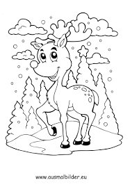 Ausmalbilder Weihnachtsrentier Weihnachtsrentier