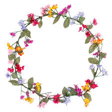 Colorful Halo Flower Crown Molduras Redondas Flores Vintage