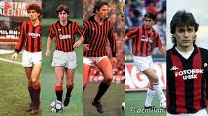 Maldini jako przyszła legenda klubu i costacurta, troszkę w cieniu, jednak bardzo istotny dla całej formacji. Pin Su A C Milan