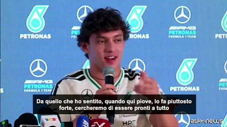 Formula1, Antonelli: a Sepang piove forte, saremo pronti a tutto