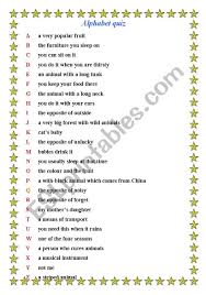 I hope you've done your brain exercises. An Easy Alphabet Quiz Guess The Word Vocabulary Skills Alphabet Games Grammar And Vocabulary