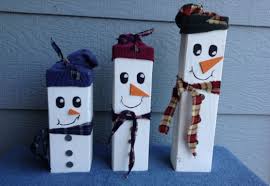 4x4 Snowmen Wood Snowman Wooden Snowmen Christmas Diy