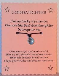 5 out of 5 stars. Goddaughter Gift Goddaughter Bracelet String Wish Bracelet Friendship Bracelet Cord Wish Bracelet Keepsake Card Gift Goddaughter Card Best Quotes Godchildren Bestquotes