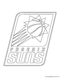 This coloring page is available via instant download. Nba Phoenix Suns Logo Coloring Page Coloring Page Central
