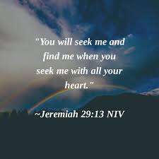 You Will Seek Me And Find Me When You Seek Me With All Your Heart Jeremiah 29 13 Niv Seekhimandyoushallsee